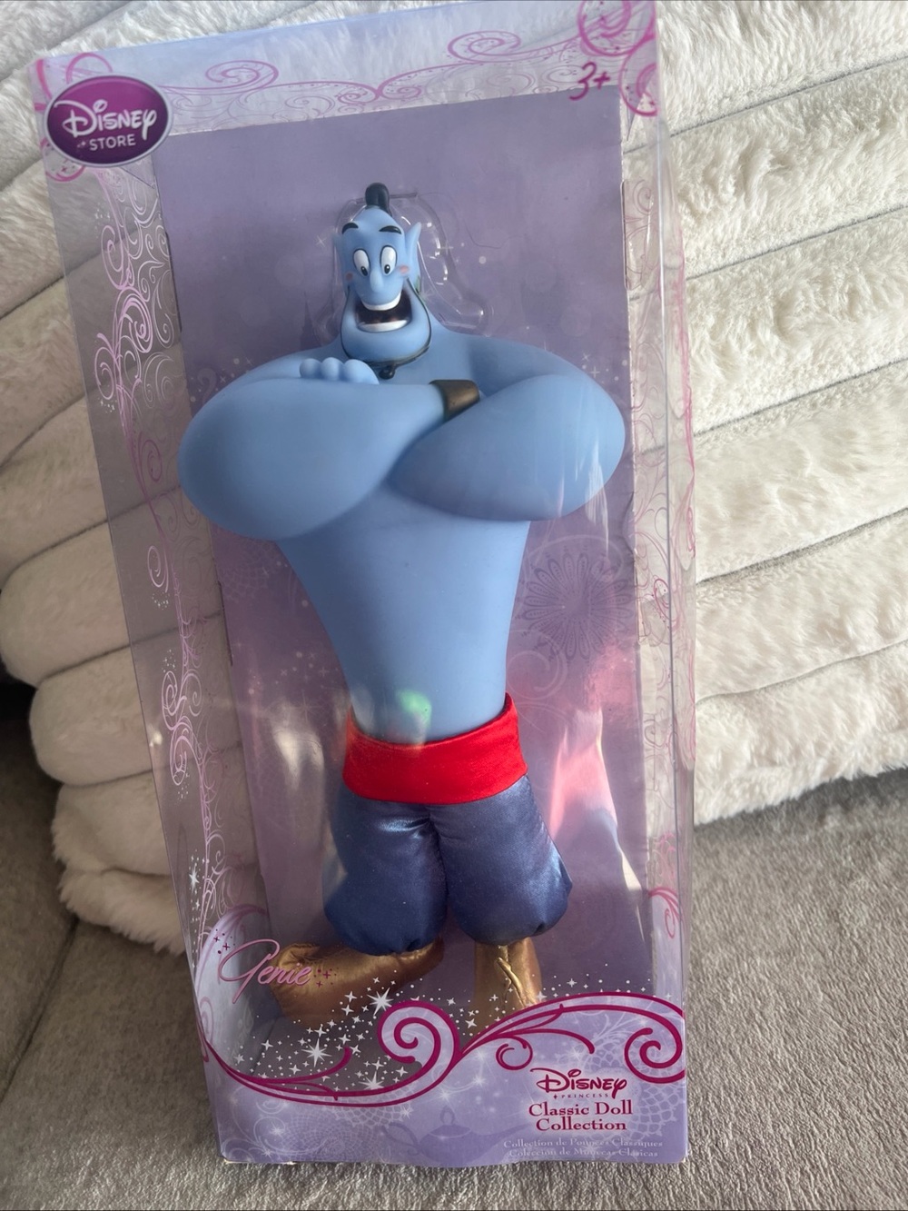 Disney Classic Doll Collection Pink Back Panel with Purple and Teal Accents